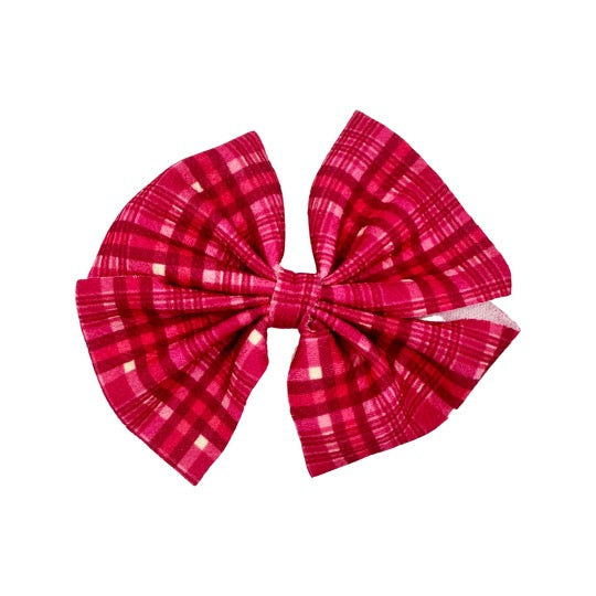 Pinky Plaid Butterfly and Dainty