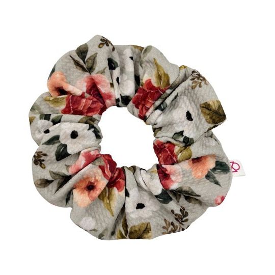 Vintage Floral Scrunchie