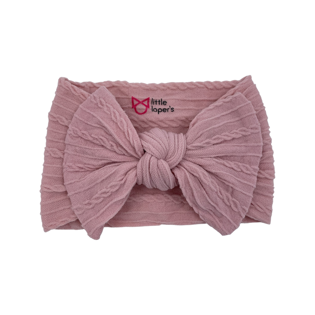 Cable Knit Knot Bows
