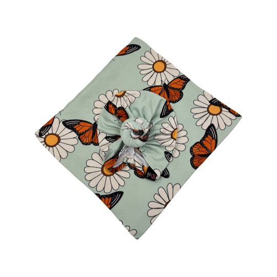 Monarch Floral Swaddle Blanket Set