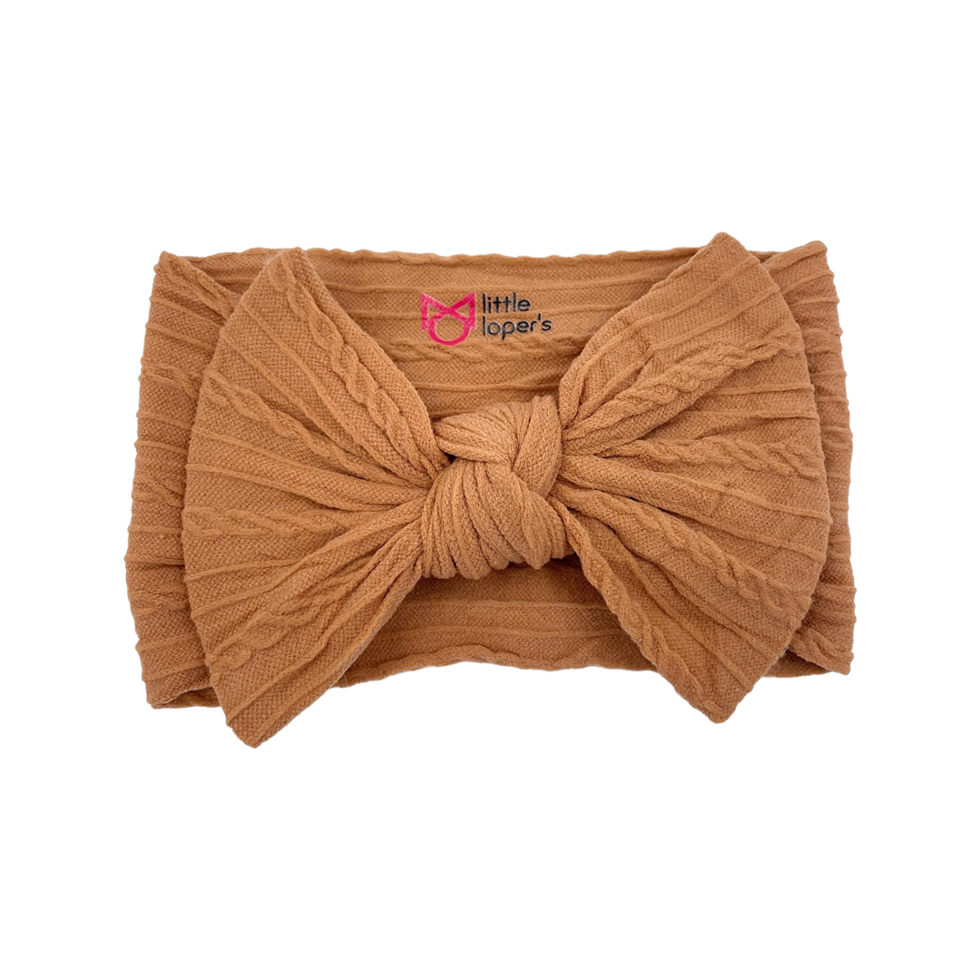 Cable Knit Knot Bows