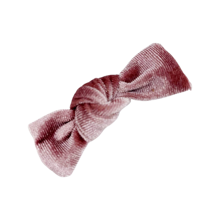 LITTLE KNOTTY BOW VELVET NUDE NYLON