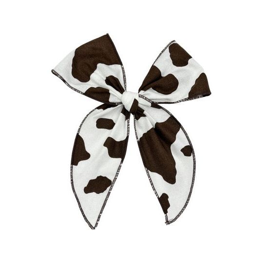 Swanky Bow - Brown Cow Print