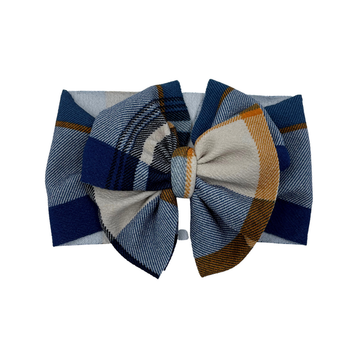Blue Plaid Headwrap