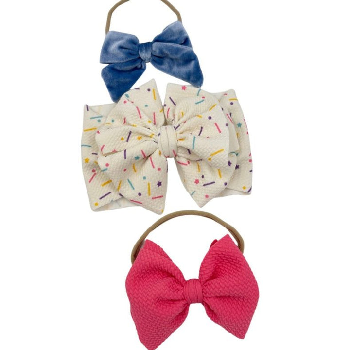 Sprinkles Newborn Deluxe Bow Set