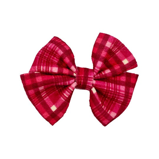 Pinky Plaid Butterfly and Dainty