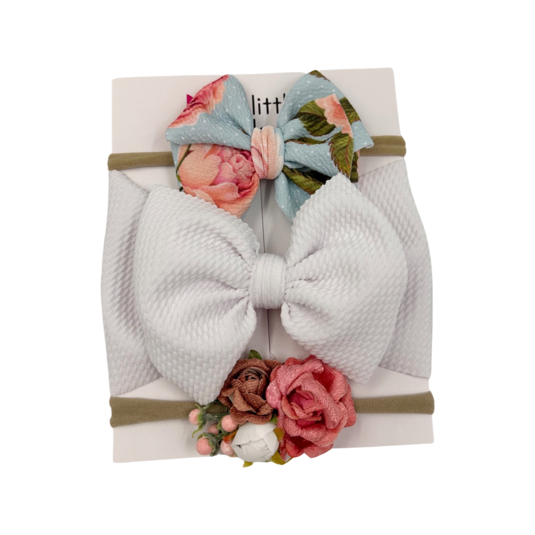 Mothers Garden Newborn Deluxe Bow Set