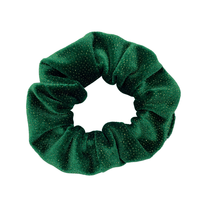 Sparkling Green Velvet Scrunchie