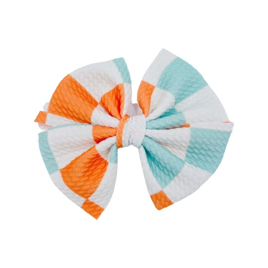 Checkered Mint & Orange Butterfly and Dainty