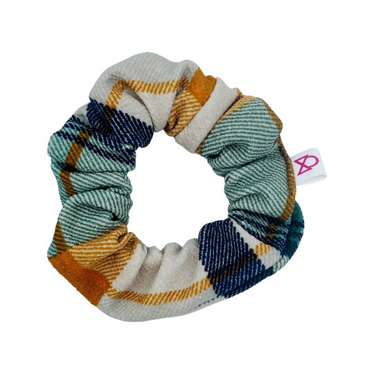 Green Plaid Scrunchie
