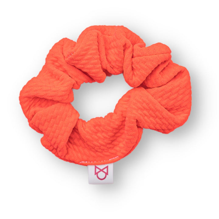 Neon Coral Scrunchie