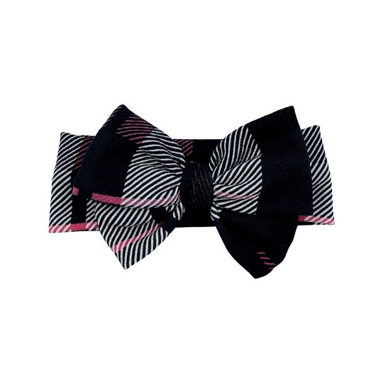 Pink Winter Plaid Headwrap