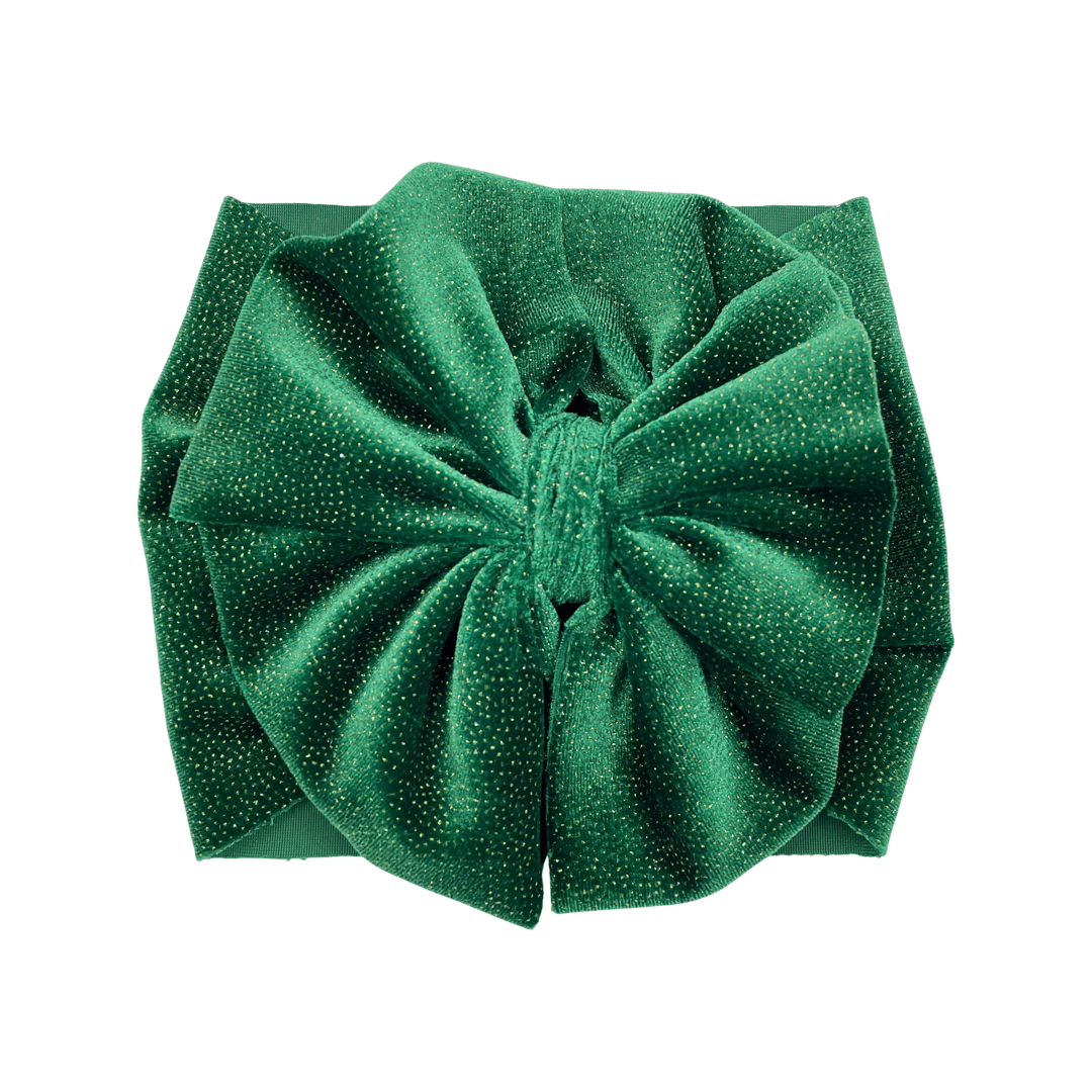 Sparkling Green Velvet Headwrap