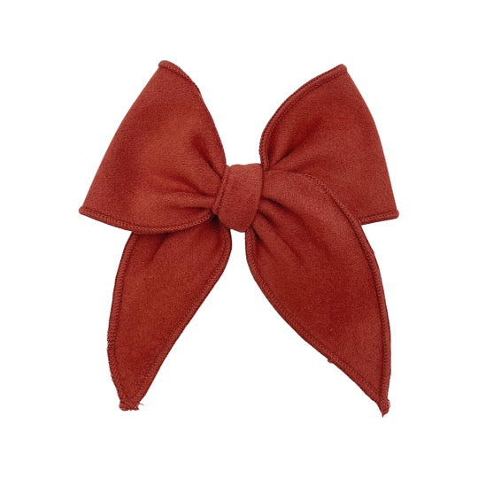 Swanky Bow - Suede Rust