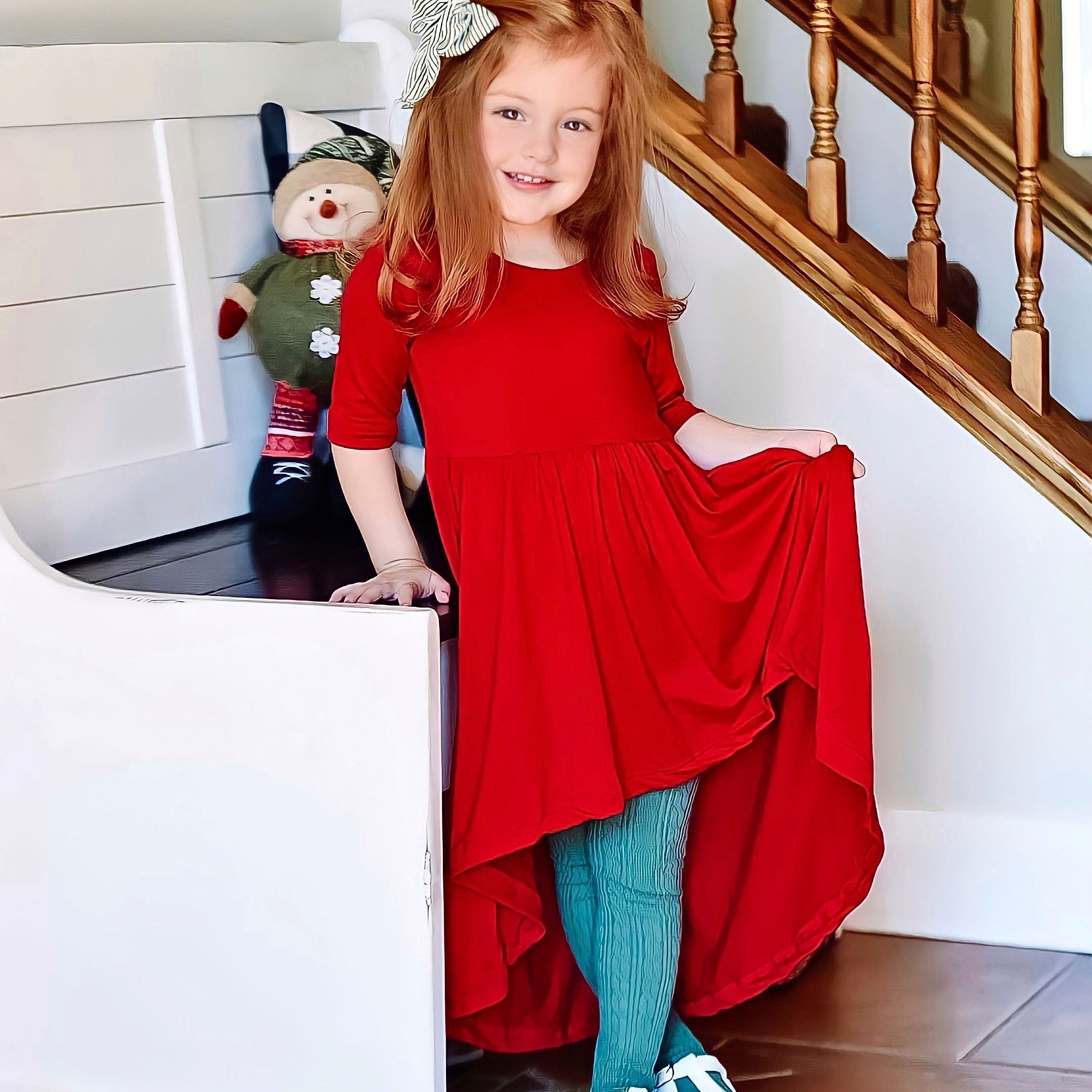 Red Hi Low Dress
