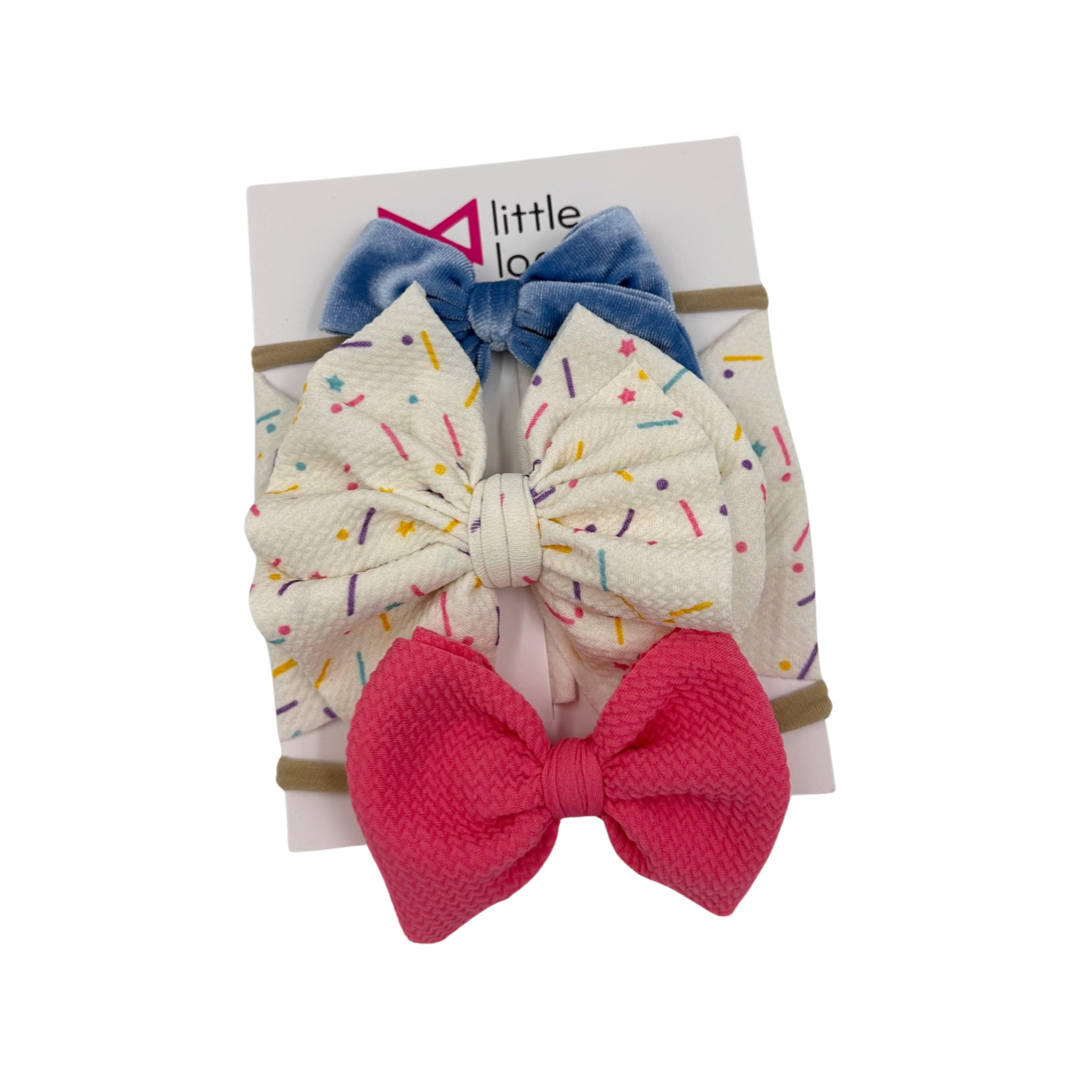 Sprinkles Newborn Deluxe Bow Set Mini