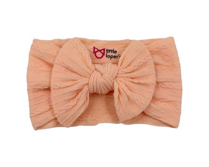 New Colors Cable Knit Knot Bows