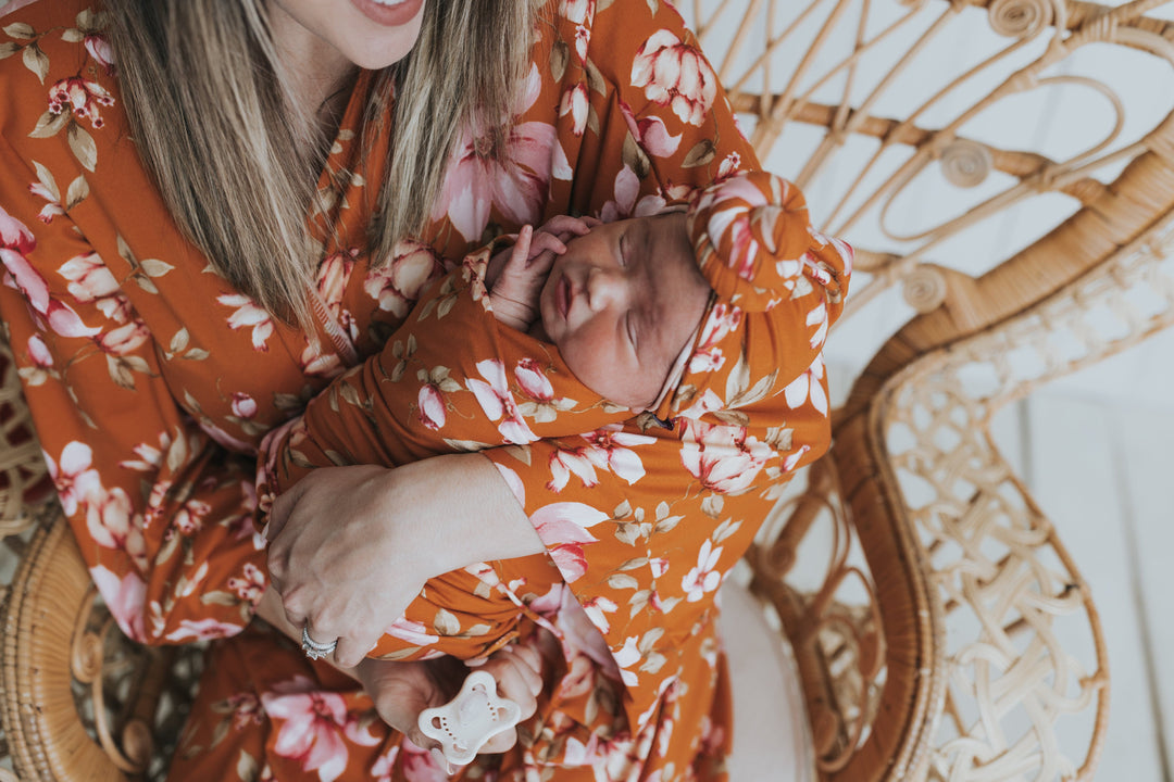 Tangerine Floral Women Robe