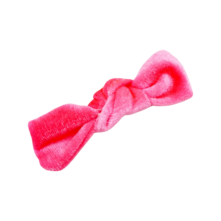 LITTLE KNOTTY BOW VELVET NUDE NYLON