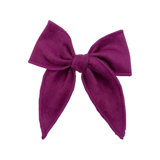 Swanky Bow - Suede Magenta