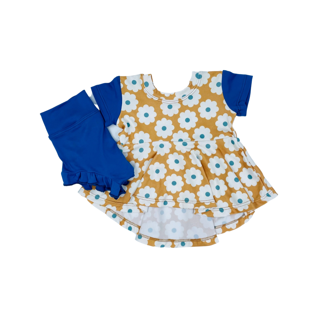 Daisy Peplum Bummie Set