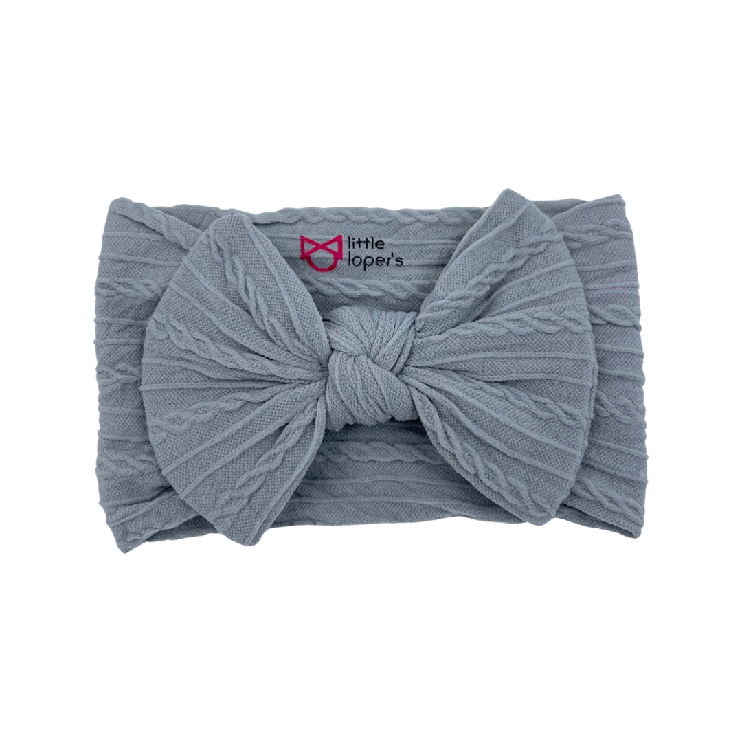 Cable Knit Knot Bows