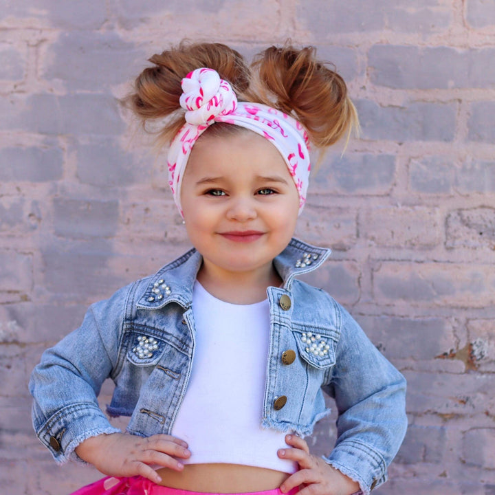 Womens Print Velvet Toddler Knots