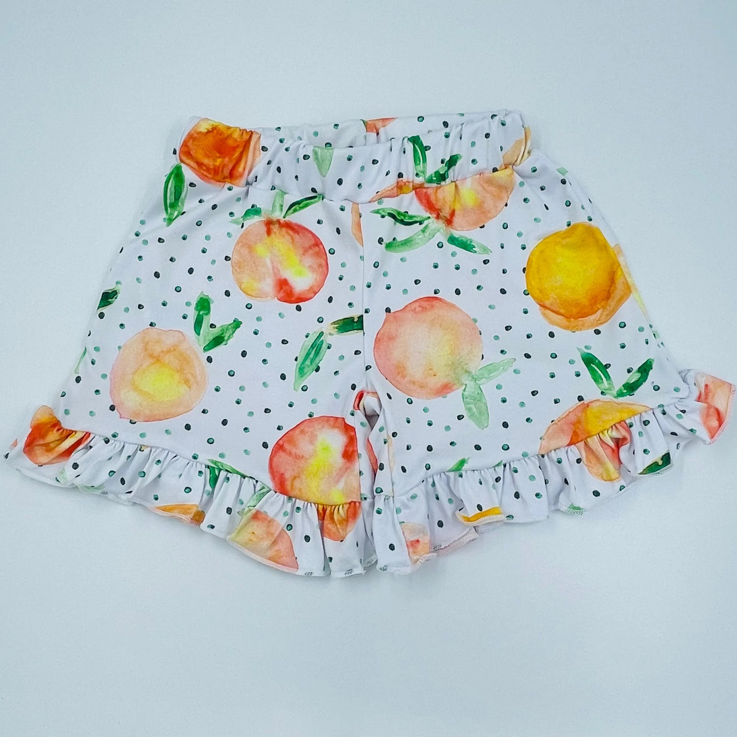 Peach Ruffled Shorts