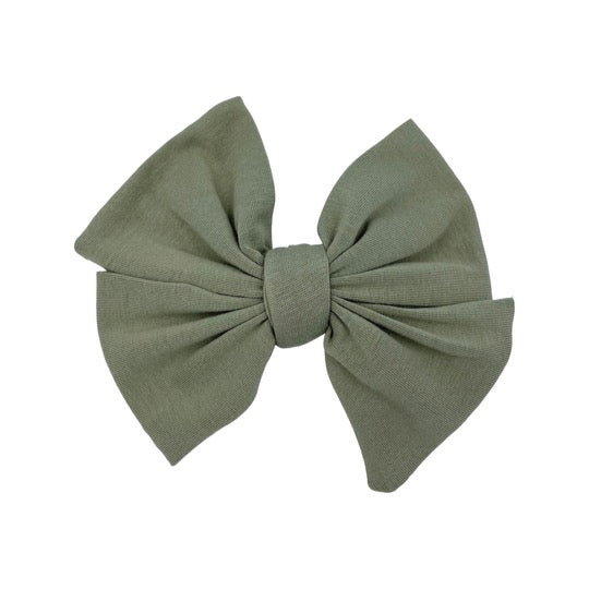 Fancy Butterfly Bow - Organic Knit Olive Green