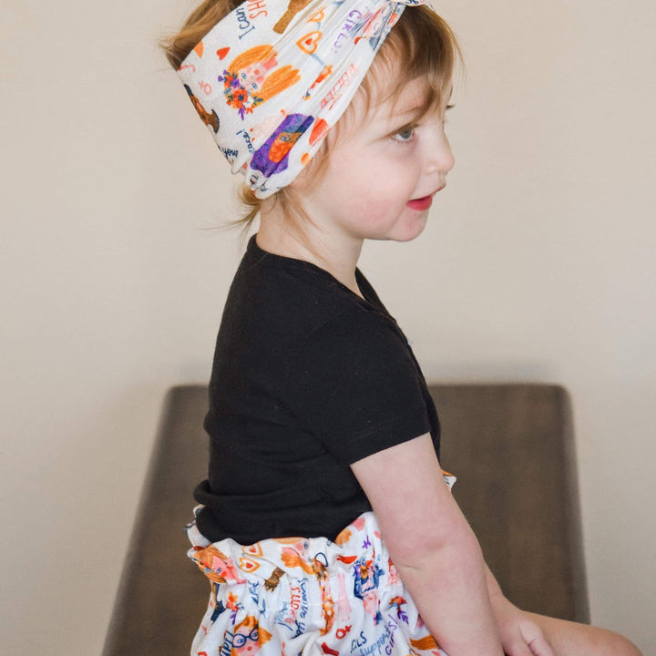 Womens Print Velvet Toddler Knots