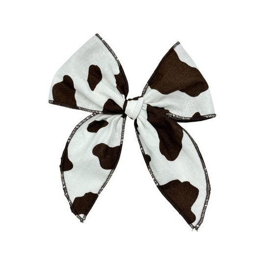 Swanky Bow - Brown Cow Print