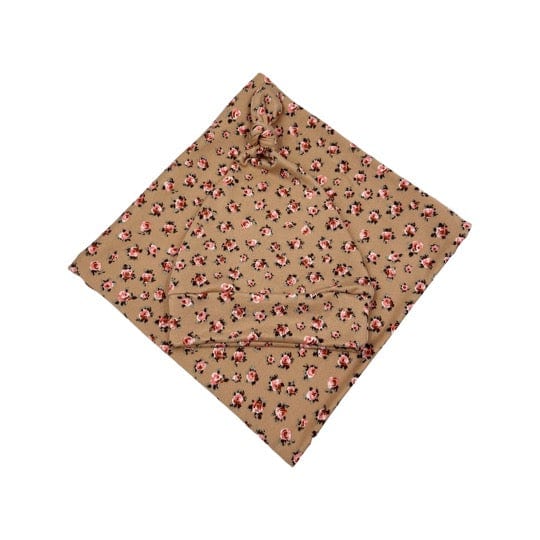 Tan Floral Swaddle Blanket Set