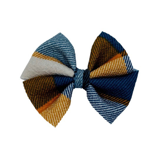 Blue Plaid Butterfly and Dainty