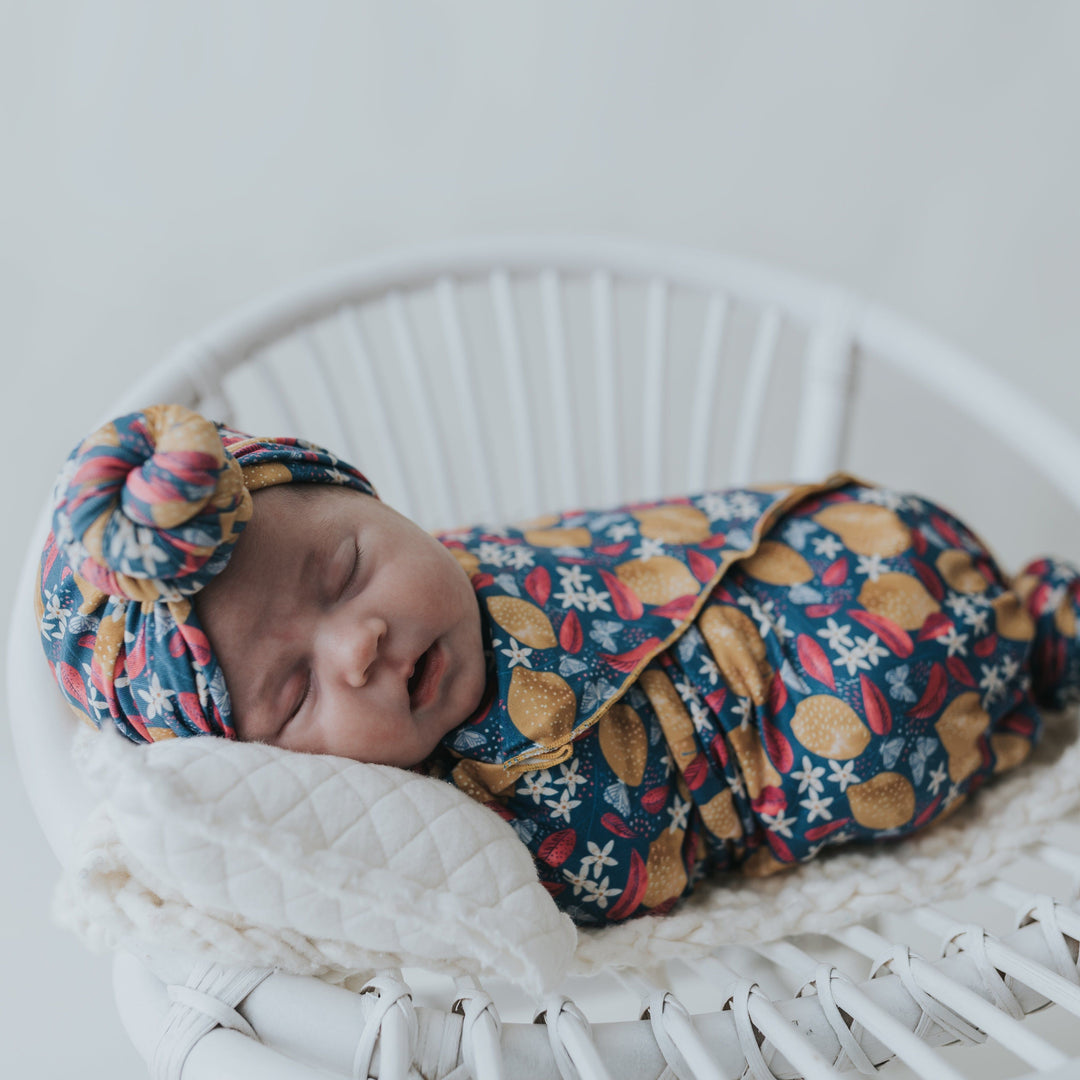 Lemon Garden Swaddle Blanket Set