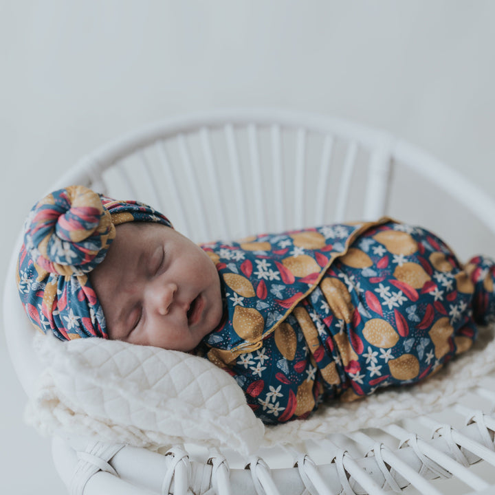 Lemon Garden Swaddle Blanket Set