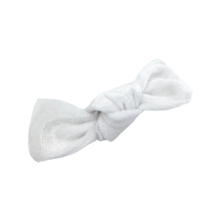 LITTLE KNOTTY BOW VELVET NUDE NYLON