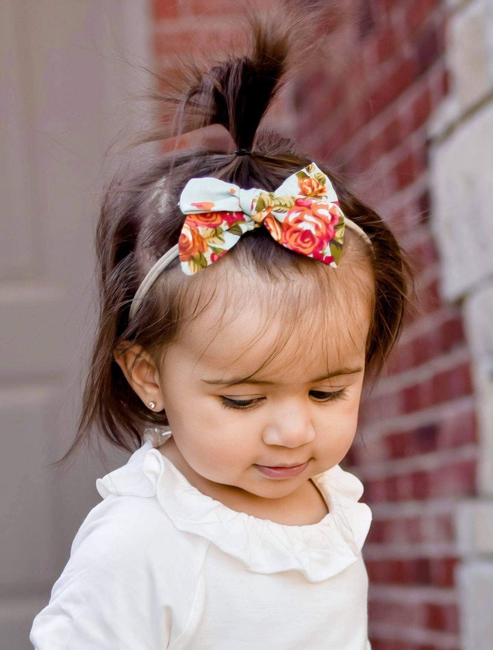 VINTAGE MINT FLORAL BOWS