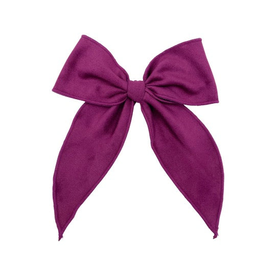 Swanky Bow - Suede Magenta