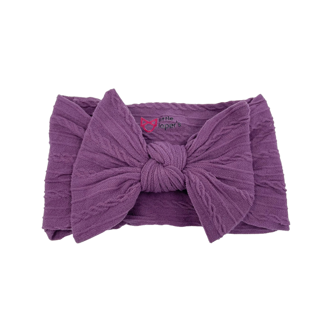 Cable Knit Knot Bows