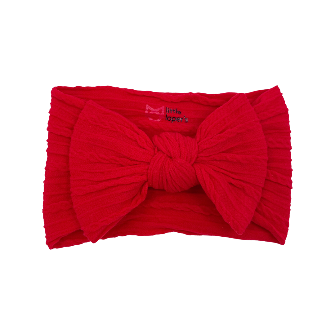 Cable Knit Knot Bows