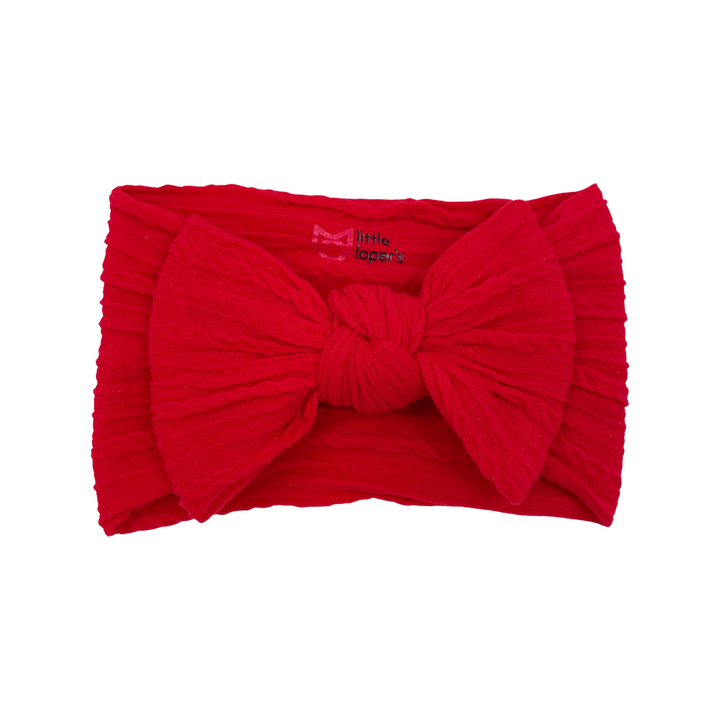Cable Knit Knot Bows