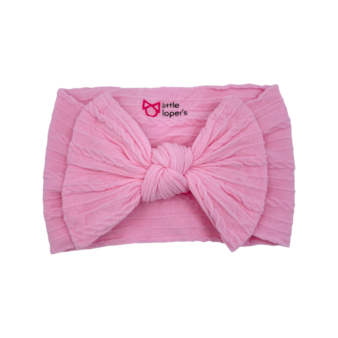 Cable Knit Knot Bows