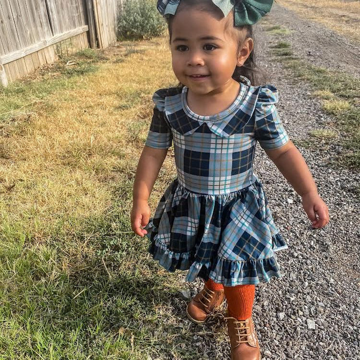 Green Plaid Butterfly and Dainty