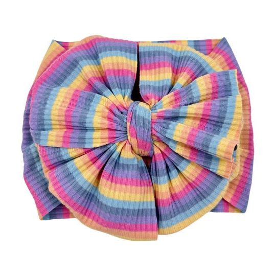 Rainbow Ribbed Stripes Headwrap