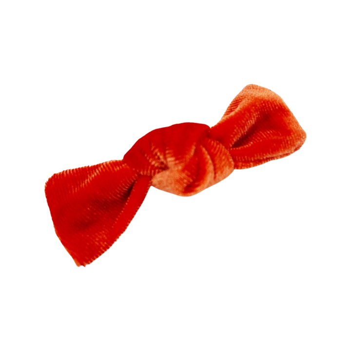 LITTLE KNOTTY BOW VELVET NUDE NYLON