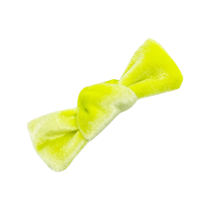 LITTLE KNOTTY BOW VELVET NUDE NYLON