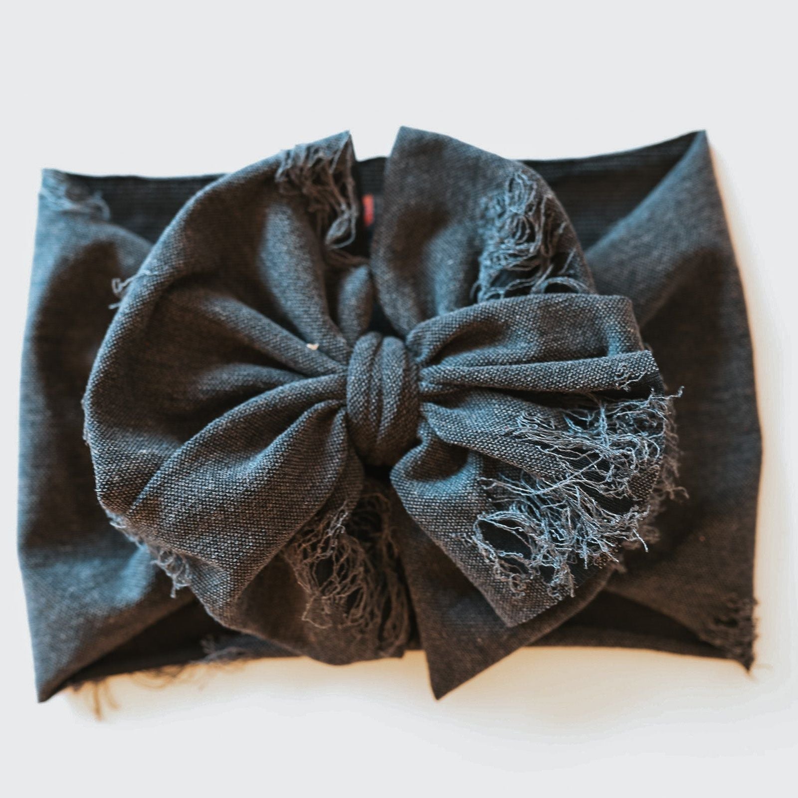 Distressed Charcoal Messy Headwrap