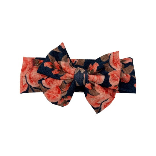 Rose Denim Headwrap
