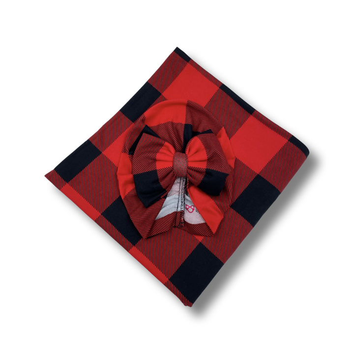 Buffalo Plaid Swaddle Blanket Set