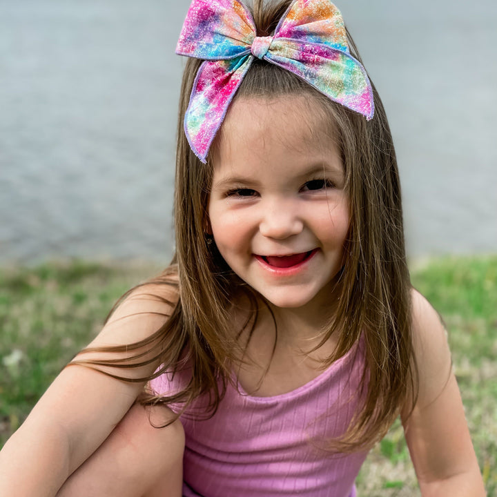 Swanky Bow - Tie Dye Shimmer